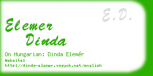 elemer dinda business card